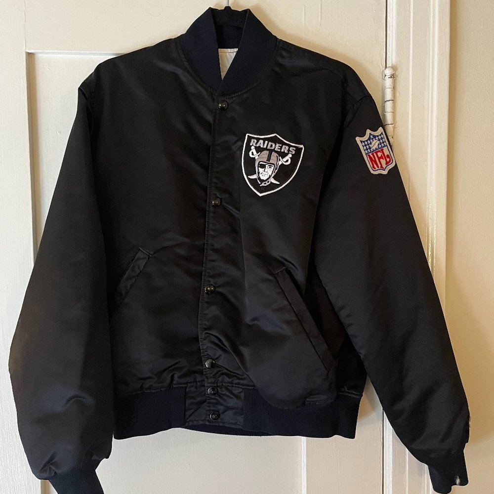 Vintage 80’s Starter Raiders Bomber Jacket Las Vegas, MEDIUM